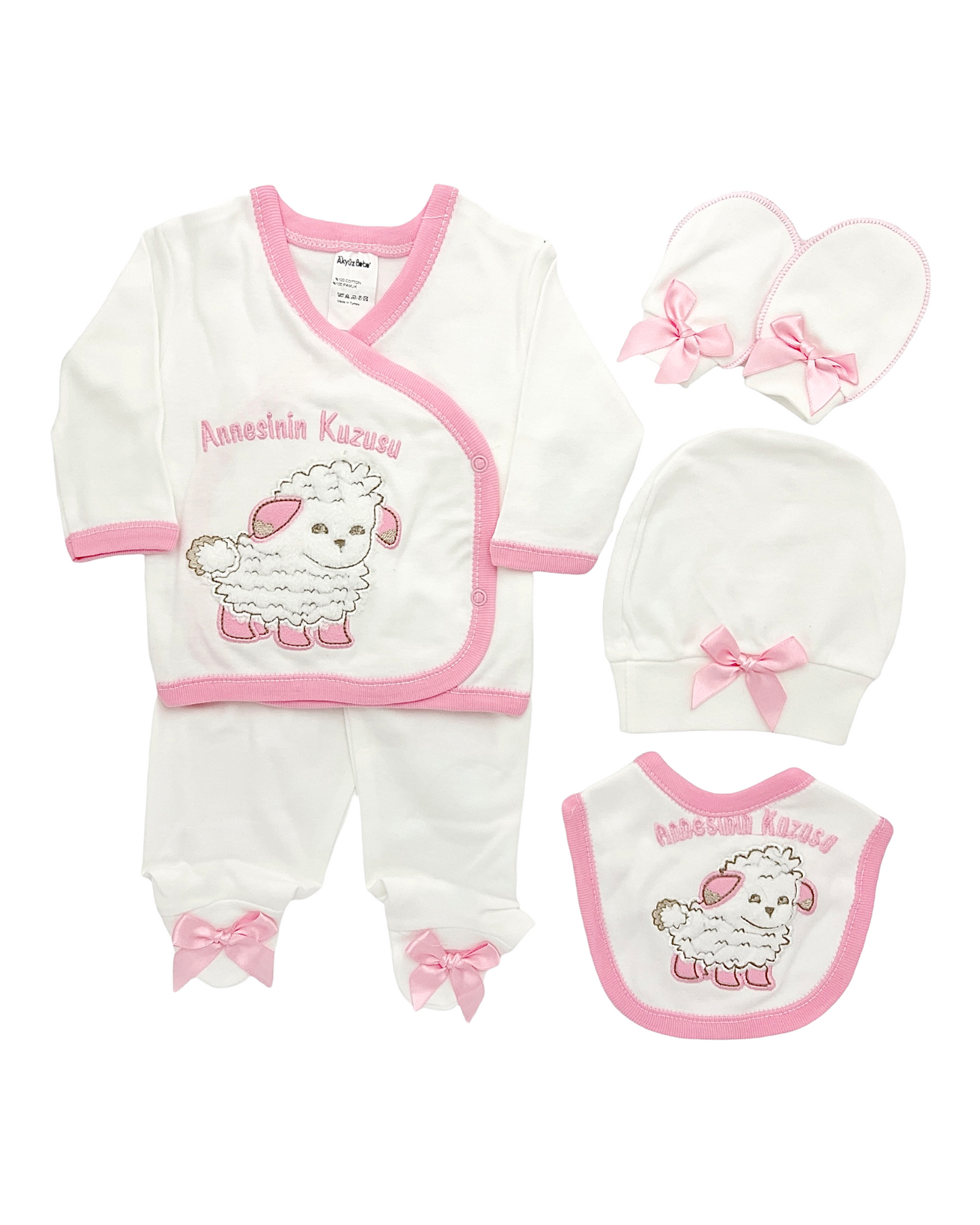 Mädchen & Jungen Neugeborenen Set Schlafanzug (Schaf)