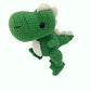 Dino Amigurumi Kuscheltier- Holzrassel - Schnullerkette