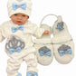 Baby Erstausstattung Strampler Taufkleid Mädchen Krone