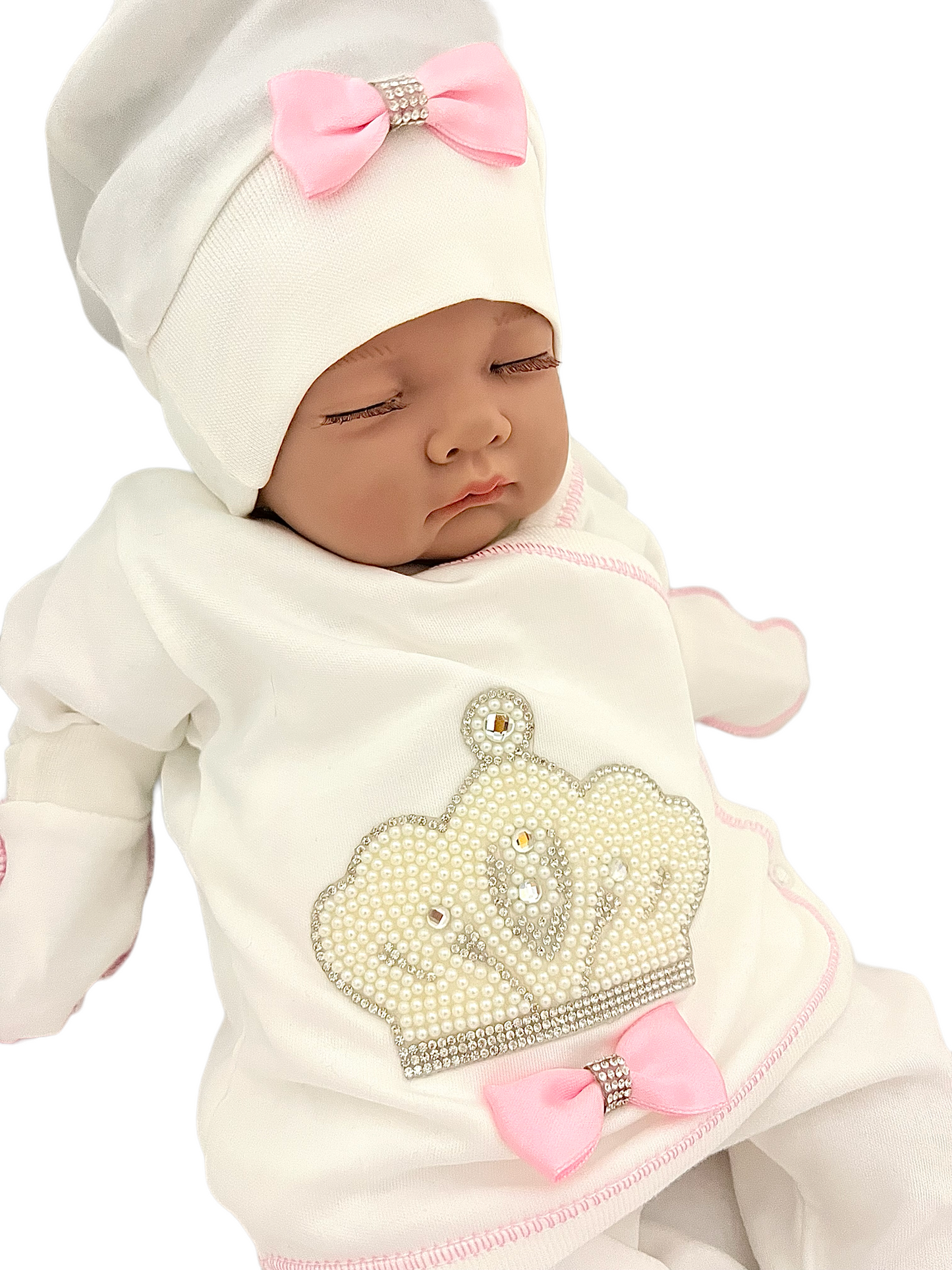 Baby Erstausstattung Mädchen Krone Baumwolle