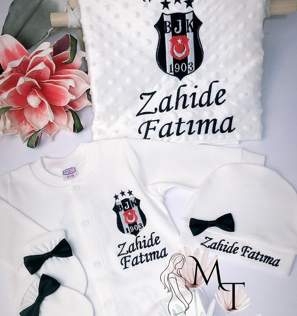 Fenerbahce Strampler Personalisiert Babydecke mit Name