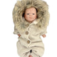 Jungen Overall mit Pelz Beige Wagenanzug